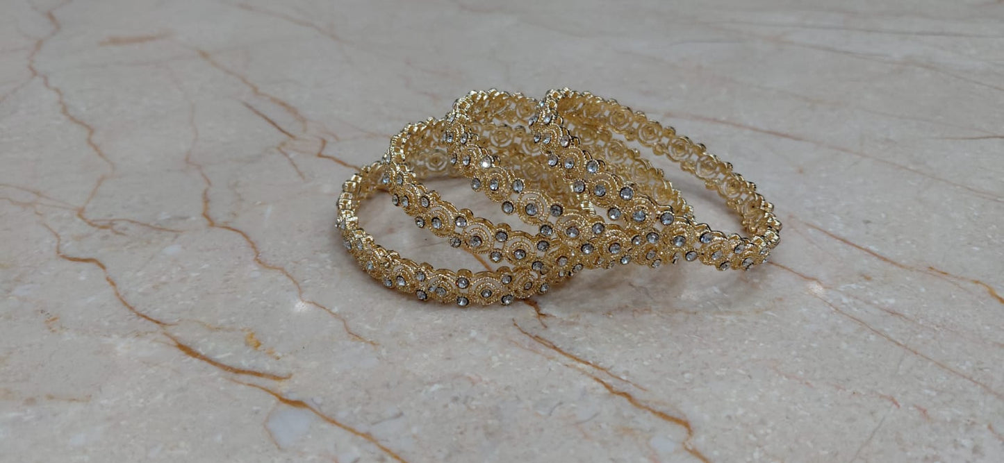 Sparkle Cut Bangles – Set of 4