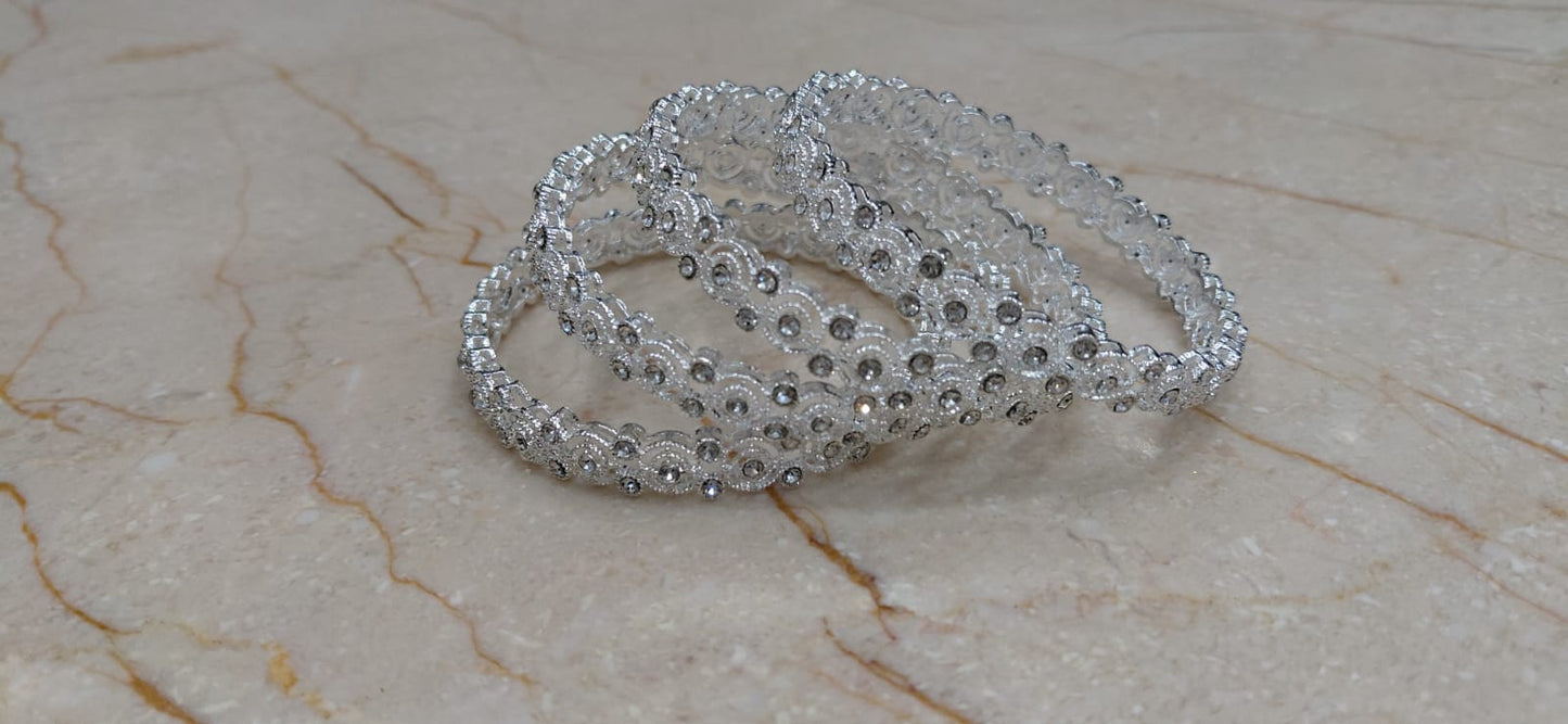 Sparkle Cut Bangles – Set of 4