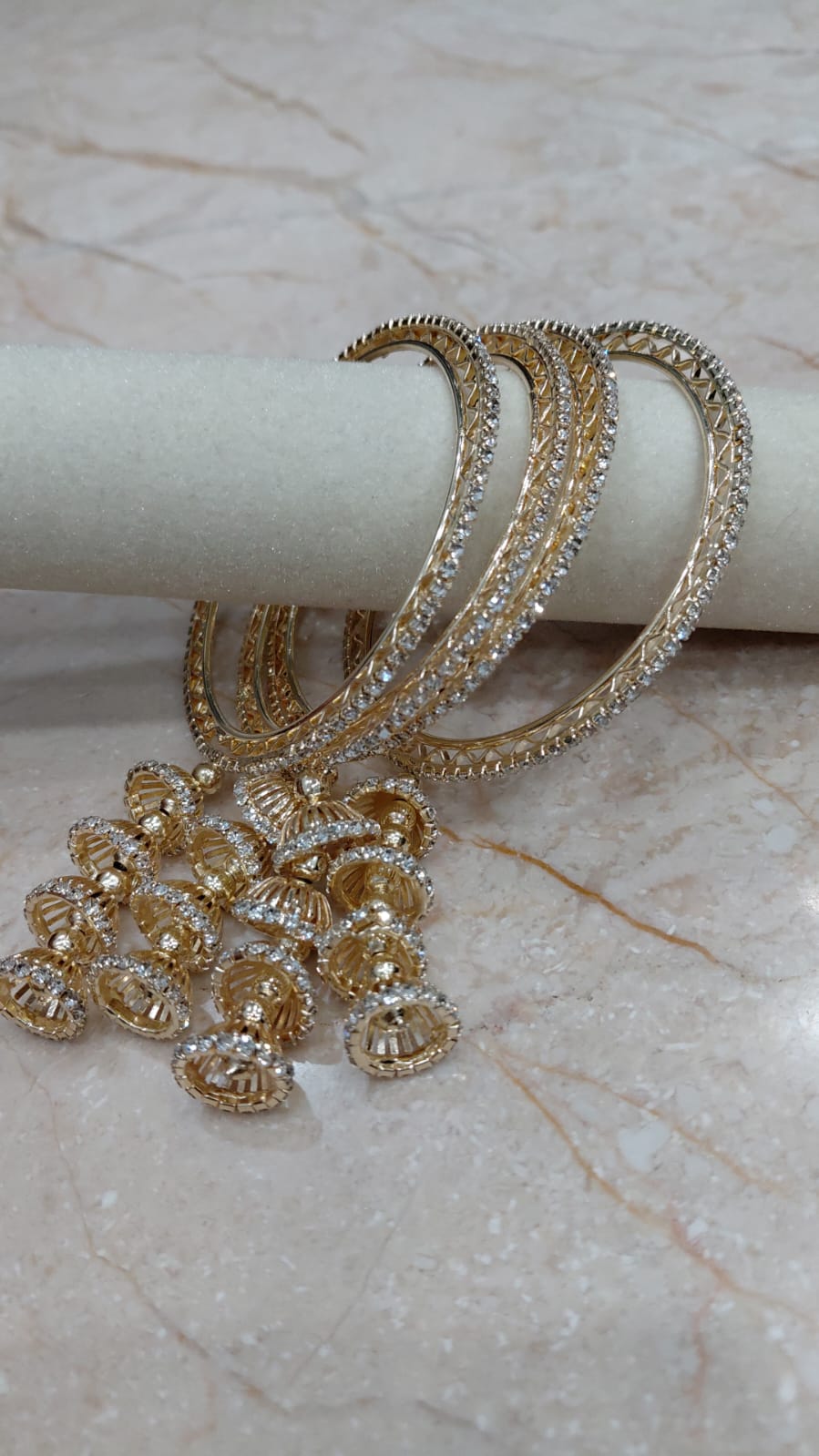 Jhumki Drop Bangles – Set of 4