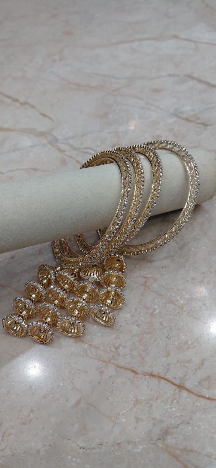 Jhumki Drop Bangles – Set of 4