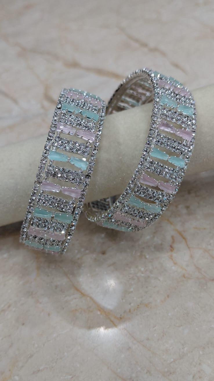 Mint Pink Kada – Set of 2
